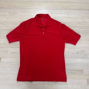 Red Nike Dri-Fit golf polo shirt men's size Large
